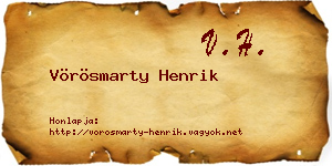 Vörösmarty Henrik névjegykártya